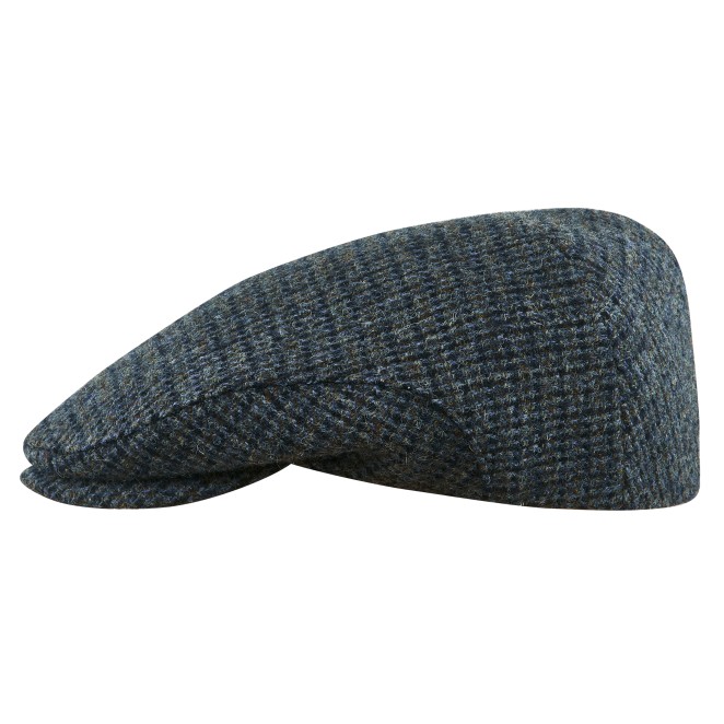 Derby 常春藤风格平顶帽，采用 100% 羊毛 Harris Tweed 制作。