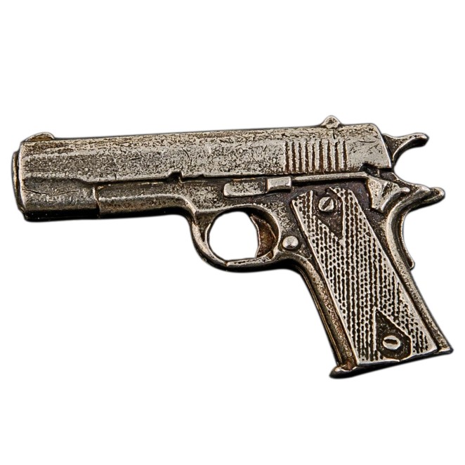 Colt M1911 自装填美国手枪徽章，最佳帽子配件。